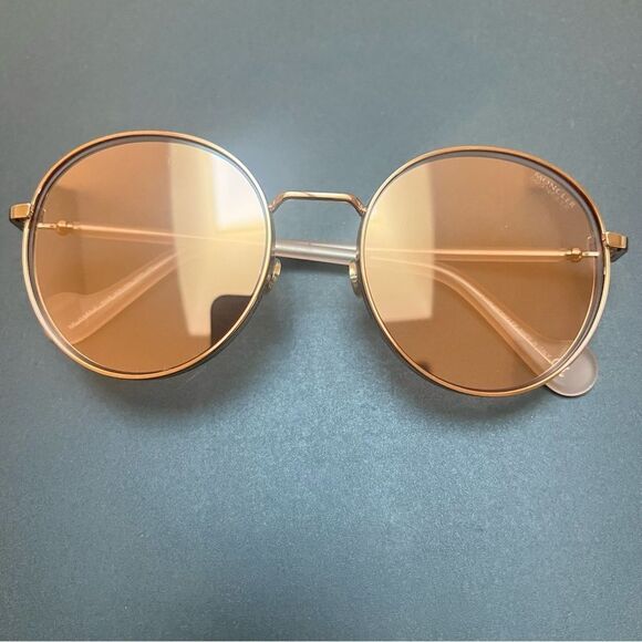 Moncler MLO146-F SUNGLASSES Peach Pink / Rose Lenses MSRP $449 main image 8